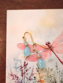 Kolczyki w pieknym wodnym kolorze.